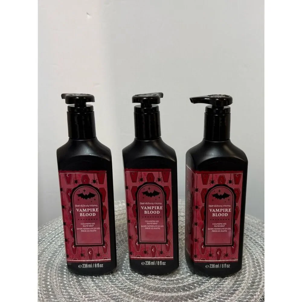BBW Vampire Blood Cleansing Gel Hand Soap Set of 3 NWT